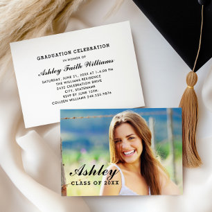 Class of 2024 Graduate Photo Graduation Party Invitation