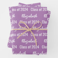 Class of 2024 Graduate's Name Lavender and White