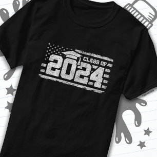 Class of 2024 Graduation American Flag Senior 2024 T-Shirt