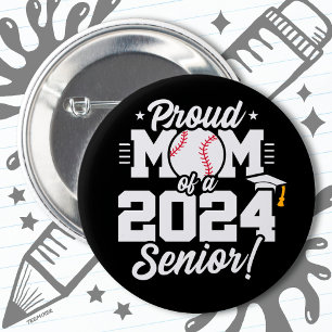 Class of 2024 Graduation Baseball Mum Senior 2024 6 Cm Round Badge