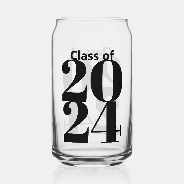 Class of 2024 Graduation Can Glass (Front)