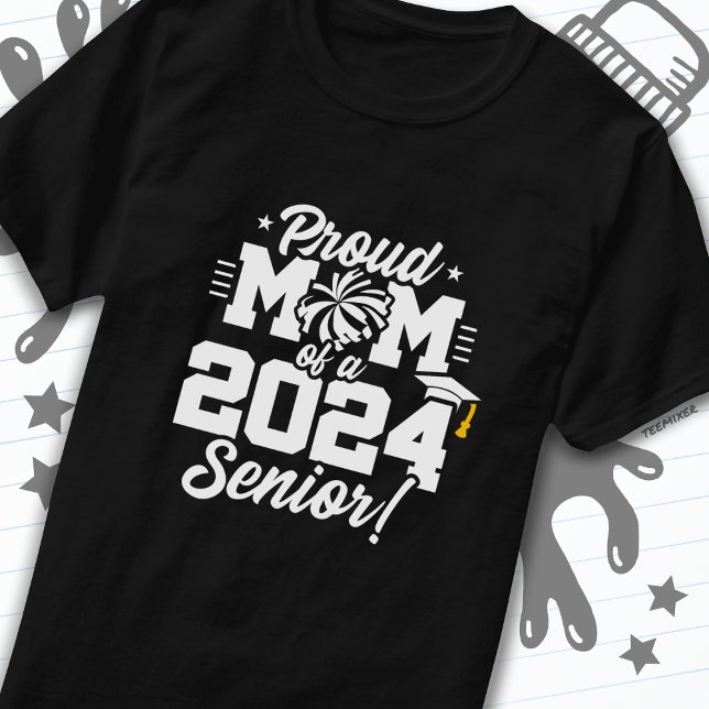 Class of 2024 Graduation Cheer Mum Senior 2024 T-Shirt (Creator Uploaded)
