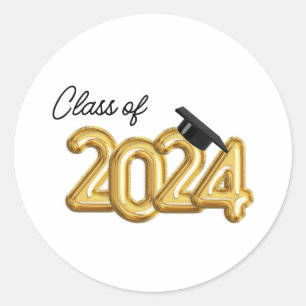 Class of 2024 Graduation  Classic Round Sticker
