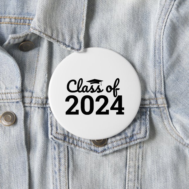 Class Of 2024 Graduation Day 10 Cm Round Badge (In Situ)