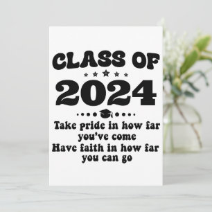 Class of 2024 Graduation Gifts Personalised Invitation