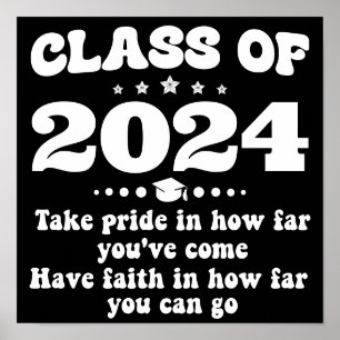 Class of 2024 Graduation Gifts Personalised Poster
