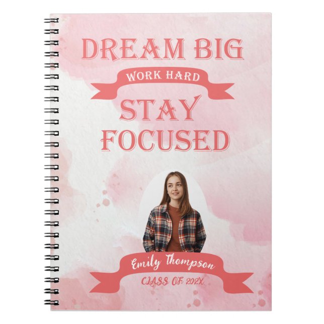 Class Of 2024 Graduation Photo Memories Keepsake Notebook (Front)