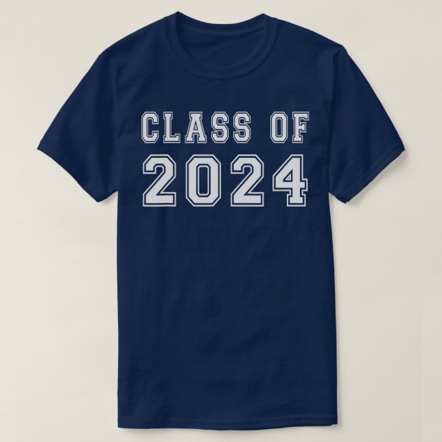 Class Of 2024 High School Graduation Date Graduate T-Shirt (Design Front)