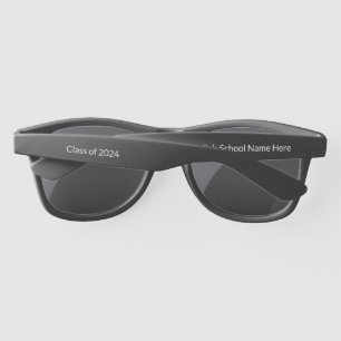 Class of 2024 & High School Name Text Template Sunglasses