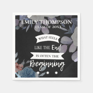 Class of 2024 Inspirational Quote Graduation Party Napkin
