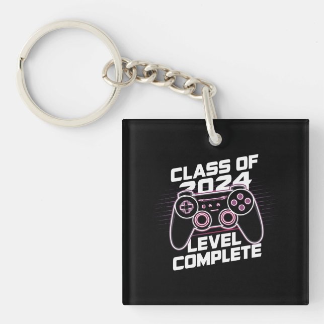 Class Of 2024 Level Complete Senior Graduation Key Ring (Front)