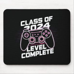 Class Of 2024 Level Complete Senior Graduation Mouse Pad
