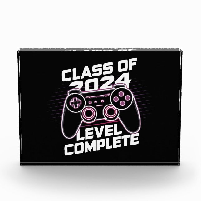 Class Of 2024 Level Complete Senior Graduation Photo Block (Front)