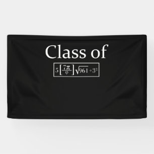 Class of 2024 Math Geek Pi 8th Grade Graduation Banner