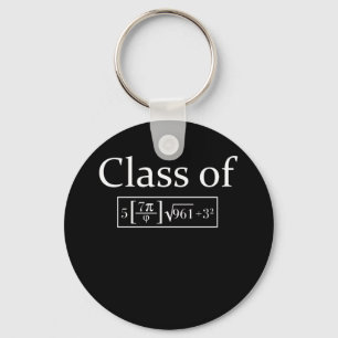 Class of 2024 Math Geek Pi 8th Grade Graduation Key Ring
