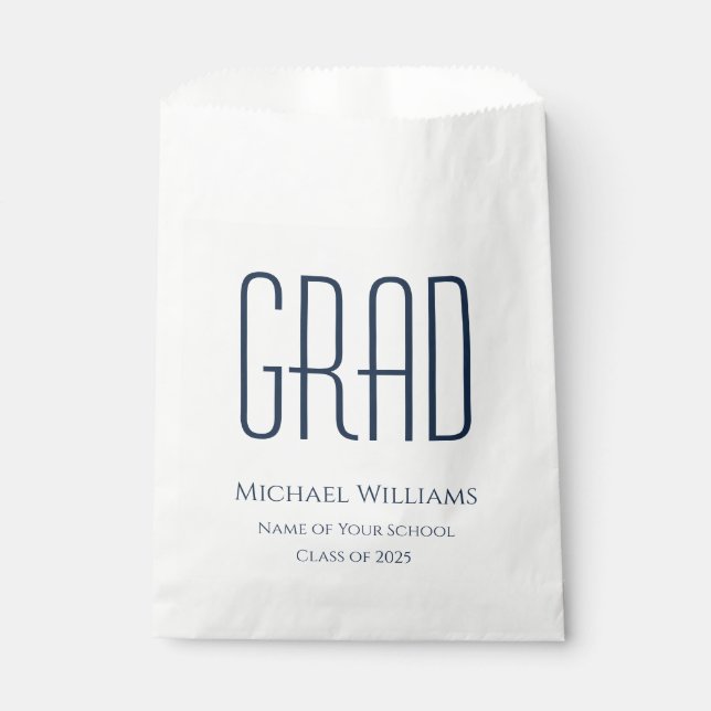 Class of 2024 Minimalist Graduation   Favour Bag (Front)