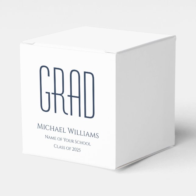 Class of 2024 Minimalist Graduation Party  Favour Box (Front Side)