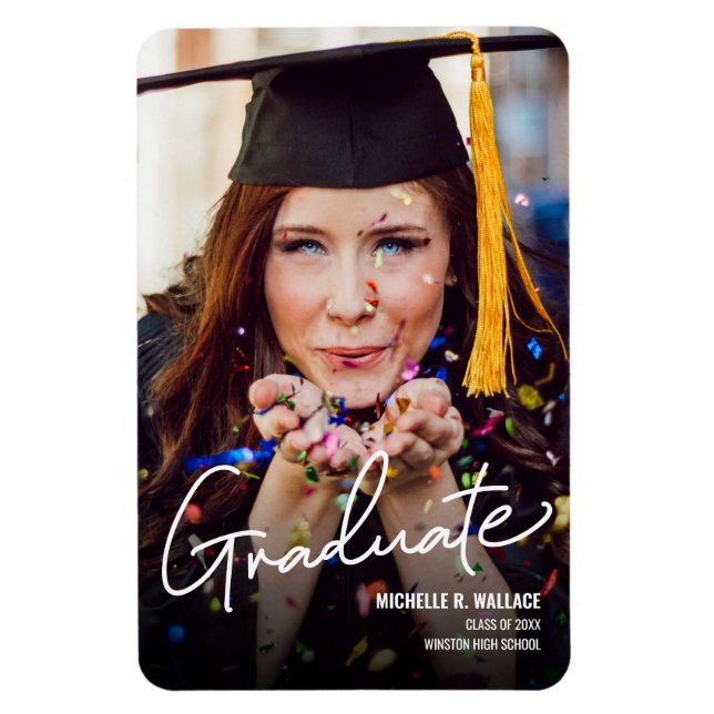 Class of 2024 Modern Graduate Announcement Magnet (Vertical)