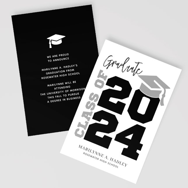 Class of 2024 Modern Graduation Announcement (Creator Uploaded)