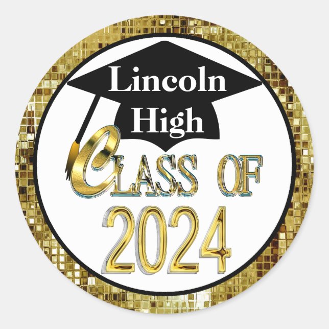 Class of 2024 Personalised Graduation Stickers (Front)