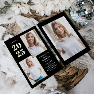 Class of 2024   Photo Black and Gold Grad Party