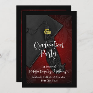 Class of 2024 Red Tassel College Graduation Invitation