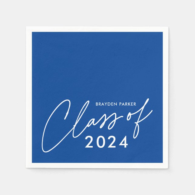 Class of 2024 Script Graduation Napkin (Front)