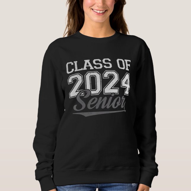 Class Of 2024 Senior 2024 Back To School Kid Teach Sweatshirt (Front)