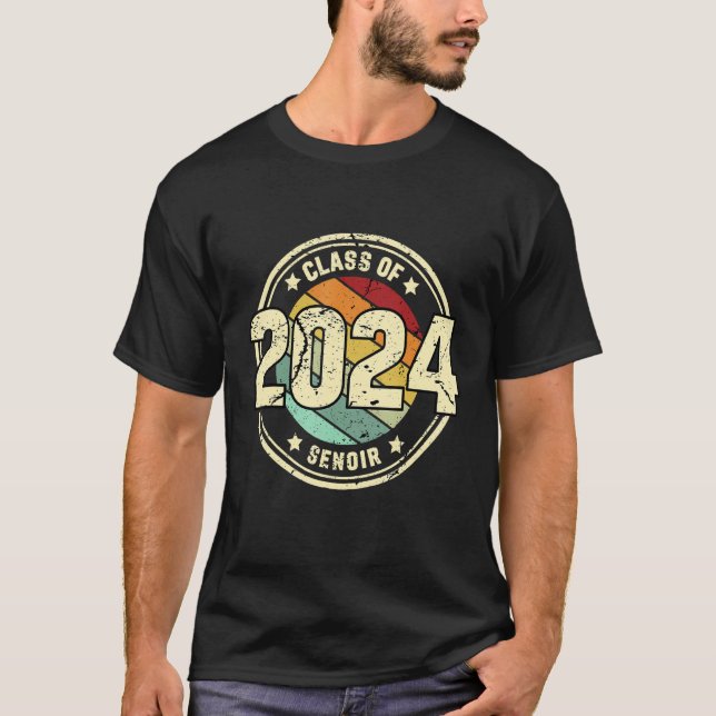 Class of 2024 Senior 2024 Graduation or First Day  T-Shirt (Front)