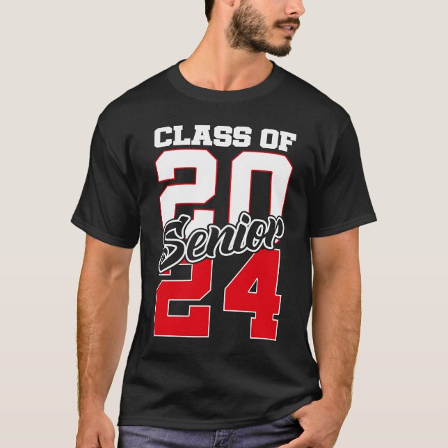 Class of 2024 Senior 24 Grad Graduation for Women  T-Shirt (Front)