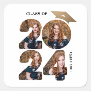 Class of 2024 square sticker