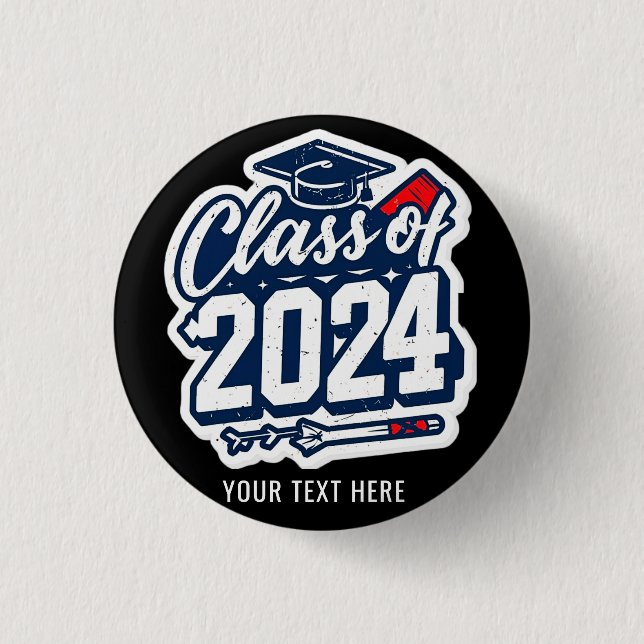 Class Of 2024 Students And Teachers Graduation  3 Cm Round Badge (Front)