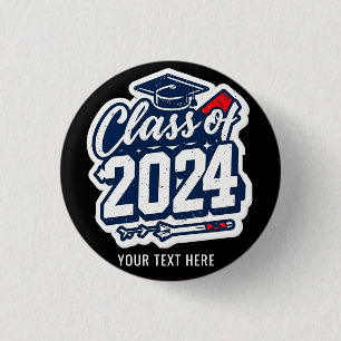 Class Of 2024 Students And Teachers Graduation 3 Cm Round Badge