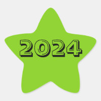 Class of 2024 Yellow Green Star Sticker by Janz