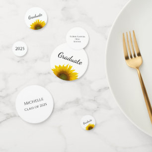 Class of 2024 Yellow Sunflower Graduation Confetti