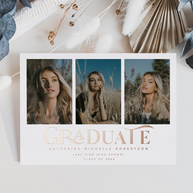 Class of 2025 | 3 Photo Graduation Announcement (Creator Uploaded)