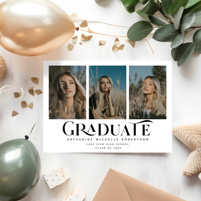 Class of 2025 | 3 Photo Graduation Announcement (Creator Uploaded)