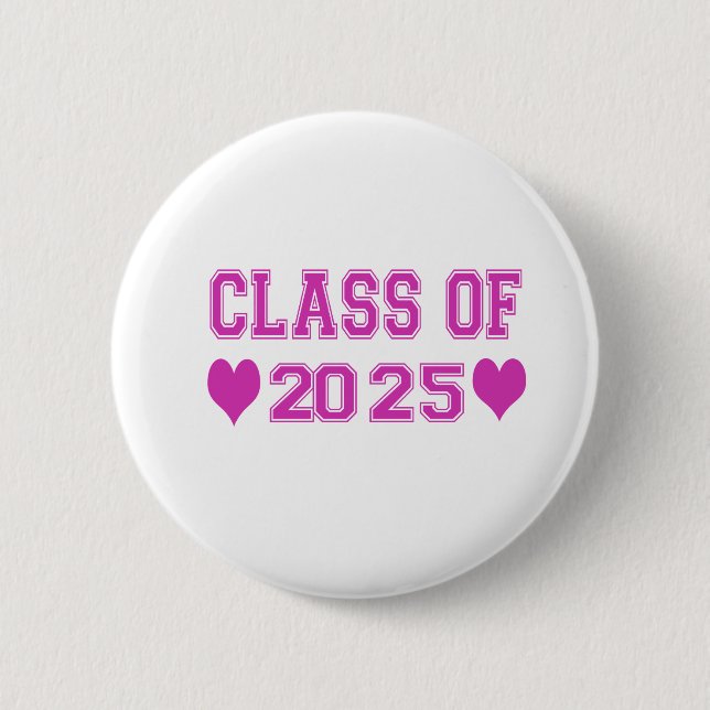 Class Of 2025 6 Cm Round Badge (Front)