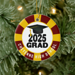 Class of 2025 (Add Name) Graduation Ceramic Ornament