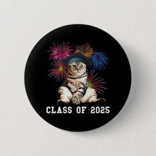 Class of 2025 Cat Lover 6 Cm Round Badge