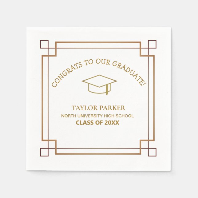 class of 2025, class of 2026 graduation  napkin (Front)