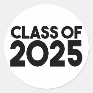 Class of 2025 classic round sticker