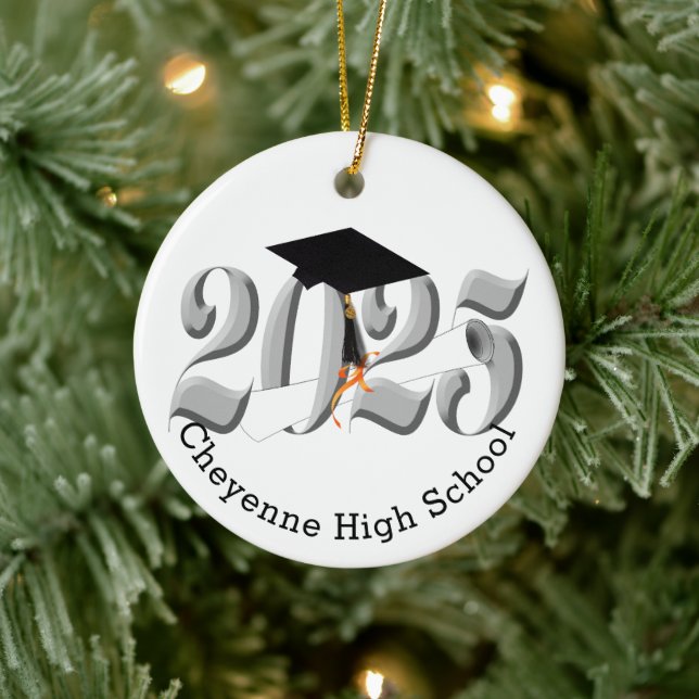 Class of 2025 Custom Photo Graduation Ceramic Ornament (Tree)