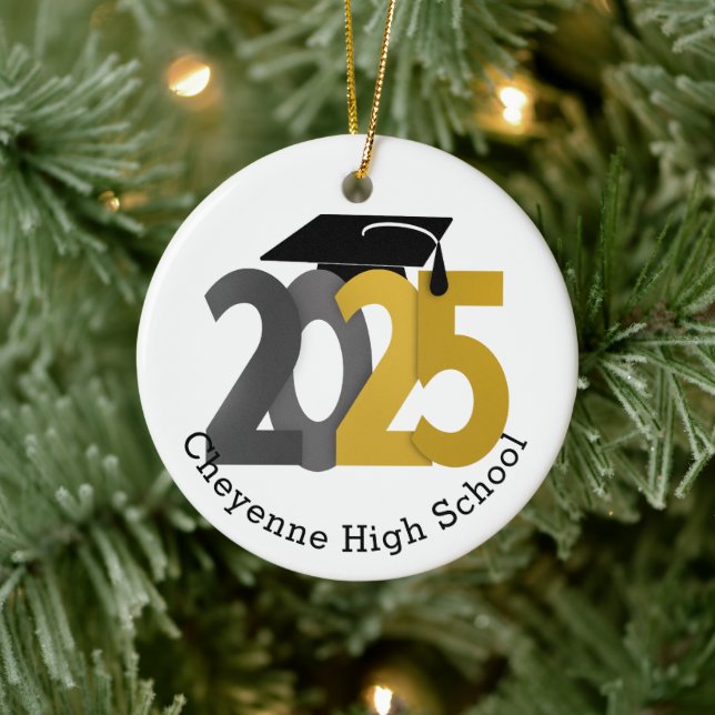 Class of 2025 Custom Photo Graduation Ceramic Ornament (Tree)