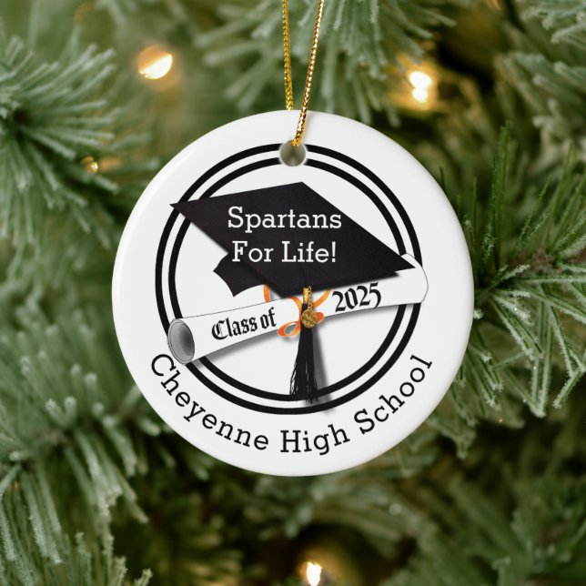Class of 2025 Custom Photo Graduation Ceramic Ornament (Tree)