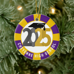 Class of 2025 Custom Photo Graduation Ceramic Ornament