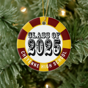 Class of 2025 Custom Photo Graduation Ceramic Ornament