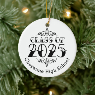 Class of 2025 Custom Photo Graduation Ceramic Ornament