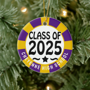 Class of 2025 Custom Photo Graduation Ceramic Ornament