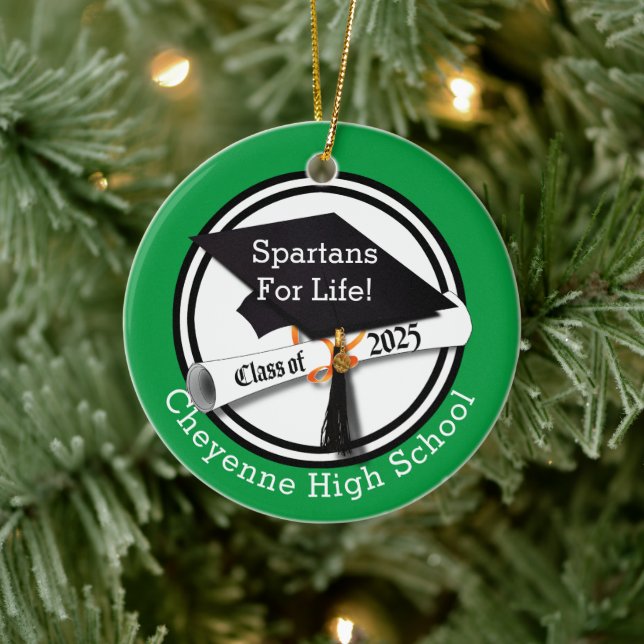 Class of 2025 Custom Photo Graduation Ceramic Ornament (Tree)